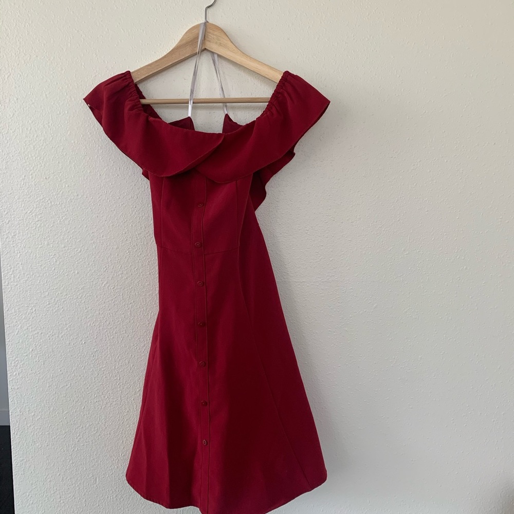 Lovers & friends off shoulder red dress